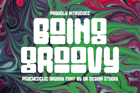 Boing Groovy: Retro Display Font for Editorial Design
