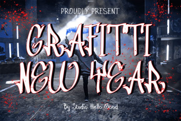 Grafitti New Year Font for Handmade Products
