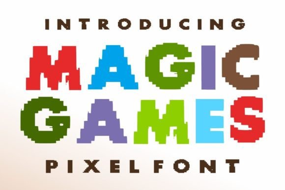 Magic Games: A Pixel Style Display Font for Bold Branding
