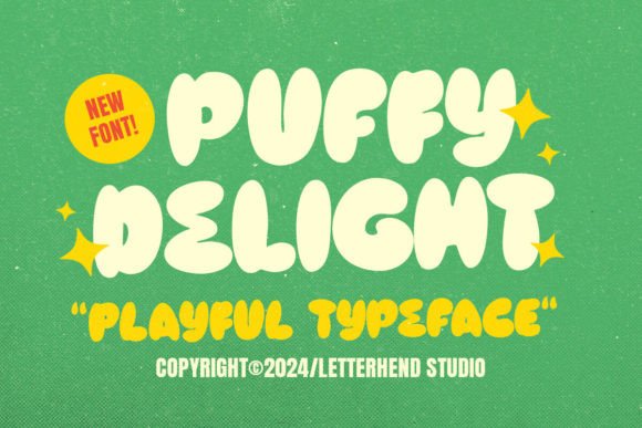 Puffy Delight: A Bold Bubble Font for Branding Design