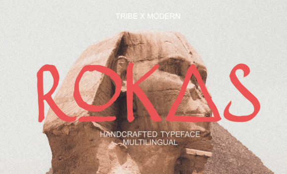 Rokas display font brings handcrafted warmth to your product labels