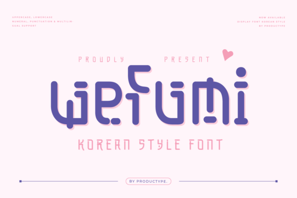 Wefumi: A Display Font with Korean Elegance for Small Brands